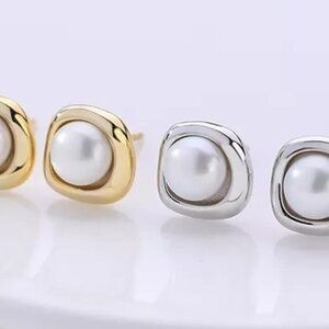 Sterling Silver Pearl Earrings